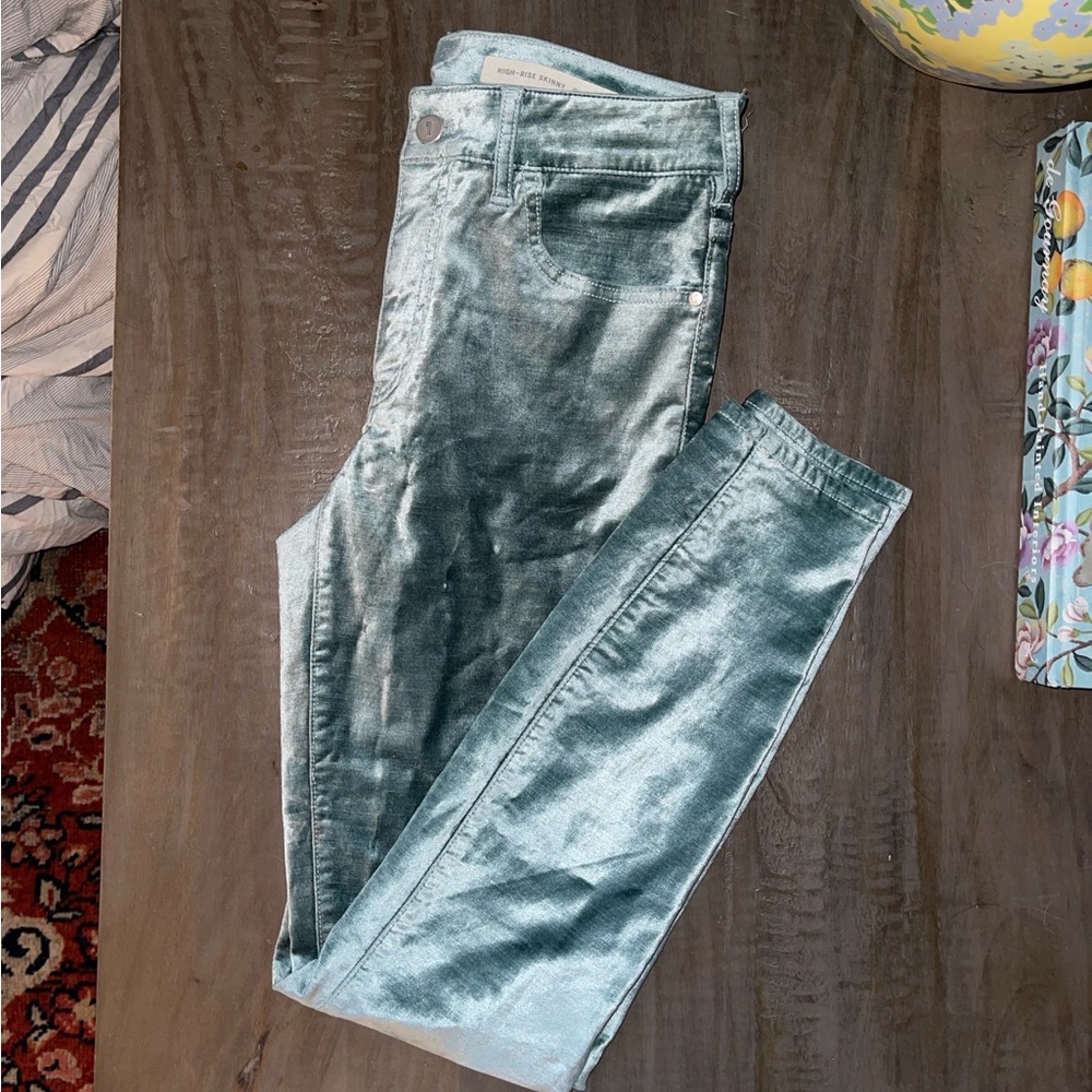 Pilcro velvet high rise skinny jeans